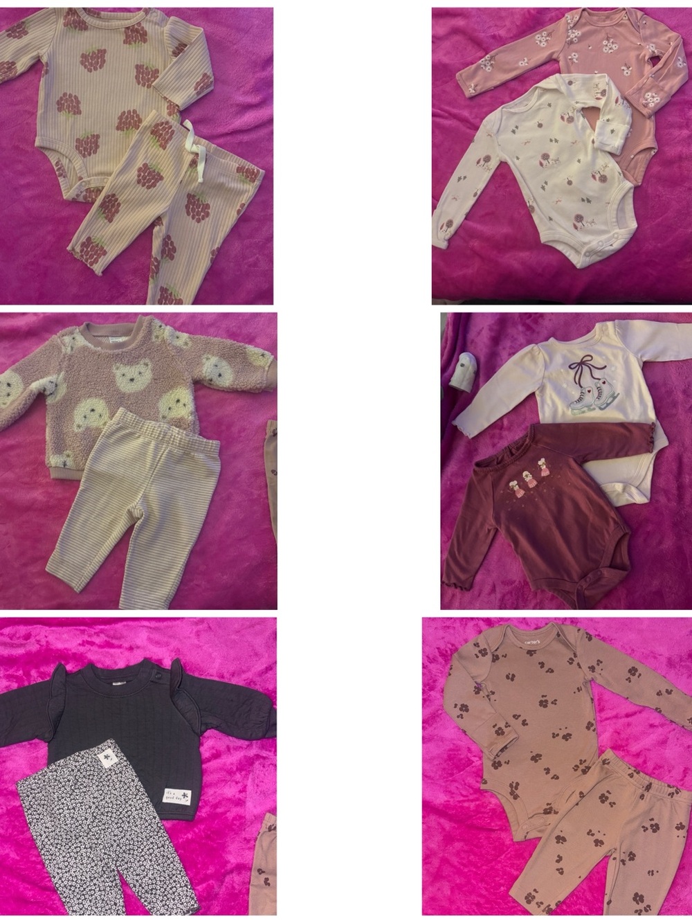 Baby Girls outfit sets and long sleeve onesies